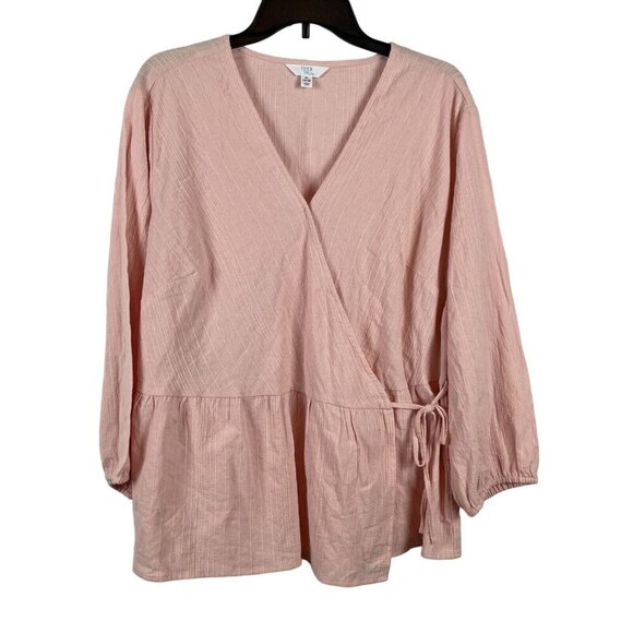 Time True Women 3/4 Sleeve Wrap Top Blouses Size XL - Picture 1 of 10